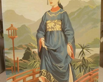 Paint by number. Asian lady. 1950's to 1960's