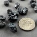 Destash Beads Snowflake Obsidian Twist Bead (20) 12x7mm #17-033