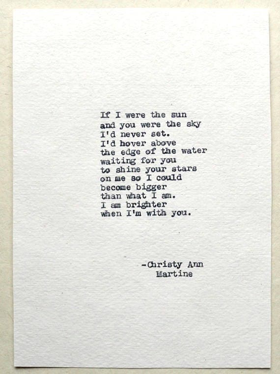 If I Were the Sun