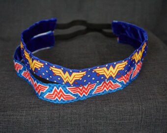 DC, Wonder Woman Inspired Non-slip Headband - Red, Yellow