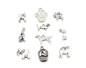 20 different charms animals Theme dog 10 models