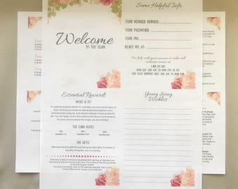 New Member mini Welcome Kit, printable