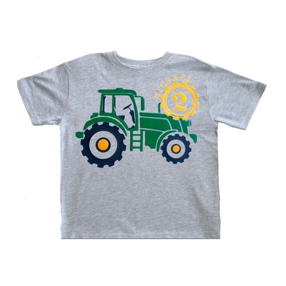 Tractor Birthday Shirt Toddler Tractor boys birthday shirt