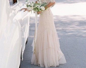 SAMPLE SALE- Hollyhock Skirt (Champagne)