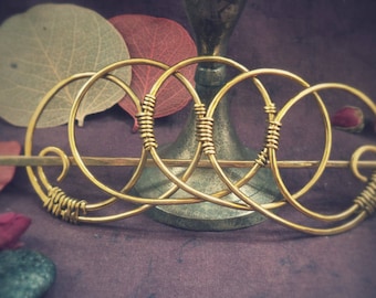 Hair Barrette for Thick hair, Adjustable Hair Slide, Brass Hair Clip, Hair pin, Hair stick, Hair Accessories, Hair bun accessories