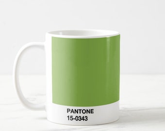 Pantone Mug Green, Pantone Greenery, Pantone Mug, Funny Cute Gifts For Illustrator, Art Student, Office Mug Gift,Pantone Mugs, Pantone Green