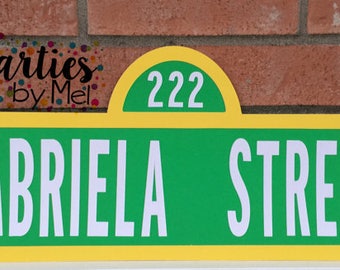 Seasame street Sign,Personalized sesame street sign, Sesame street party, Elmo Birthday, Sesame street