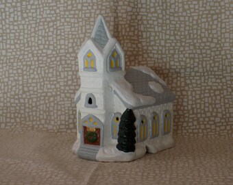 Christmas Village, Light Up House, Christmas Village House, Church