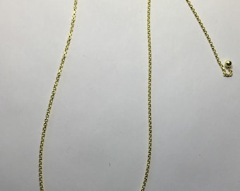 Adjustable Vermeil chain over Sterling silver
