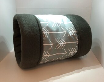 Grey Arrow-Fun Tunnel-Tube for Hedgehog/ Guinea Pig/ Ferret/ Small Animal-Cage Toy/ Accessory