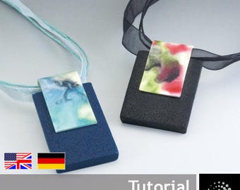 Polymer Clay PDF Tutorial "Night Garden Pendant"