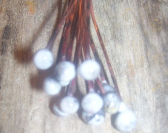 Enameled Copper Headpins White
