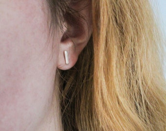 Sterling Silver Bar Studs, Silver Bar Earrings, Silver Stud Earrings, Bar Studs, Silver Earrings, Minimalist Earrings, Silver Earrings