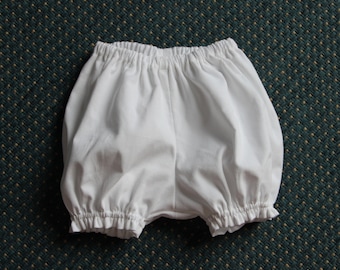 Bloomers in white velvet T 18 months
