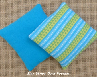 Ouch Pouch, Boo Boo Bag, Blue Stripes, Ear Aches, Reusable Hot Cold Pack, Rice Bag, Kids Therapy, Microwave, Owie Pack, InHer Inner Peace