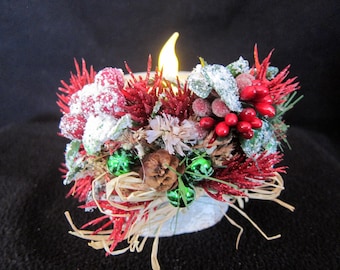 Christmas Birchbark Candle Holder