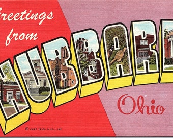 Hubbard, Ohio, Greetings - Postcard - Vintage Postcard - Unused (WW)