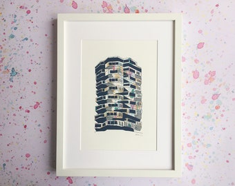 Number One Croydon Art Print - Floral