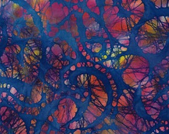 Artisan Purple/Pink Printed Hand Dyed Batik 100% Cotton