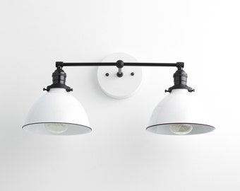 Farmhouse Lighting - Modern Vanity Light - Vanity Light Fixture - White Wall Light - Bathroom Sconce - Farmhouse Wall Light - Mirror Light