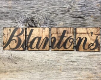 Blanton's Bourbon Oak Coasters