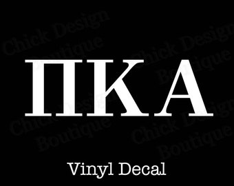 Pi Kappa Alpha Greek Alphabet Letters Vinyl Decal