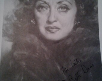 Bette Davis autographed photo