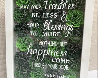 Irish decor, Irish Blessing, Irish wall hanging, Irish home decor, St Pat's decor, St Patrick's decoration, St Pat's Day, St Patrick's Day