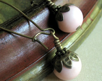 Dangle Earrings, Pink Dangle Earrings, Pink Earrings, Gift for Her Jewelry, Gift for Mom