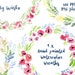 Digital Clip Art, Floral Frames, Meadow Flowers, hand painted watercolor wreaths