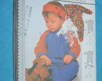 Burda 2918 Infants Loose Fitting Jumpsuit Sewing Pattern - UNCUT Sizes 3M 6M 9M 12M 18M 2 - Baby onsie. Sleeper, Jumpsuit Pattern