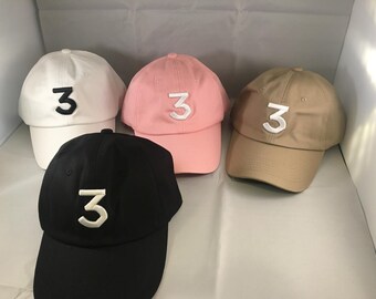 Chance 3 Hat Cap Dad Hat Khaki Pink Black White