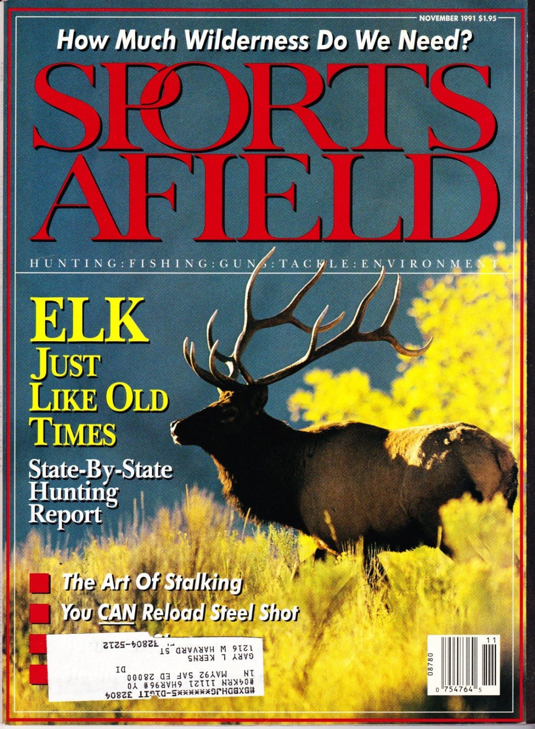 Vintage Sports Afield Magazine November 1991 Hunting
