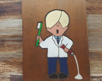 Vintage Kitsch Wall Plaque, 1970s-1980s Dentist wall plaque