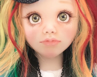 Rainbow Doll - 40cm face painted BJCD