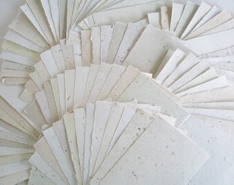 5x7" Sheets, Neutral Recycled Paper, Handmade Paper, Botanicals, Flowers, Typewriter Paper, Poetry Paper, Calligraphy Paper, Letter Paper