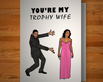 Trophy Wife greeting Card
