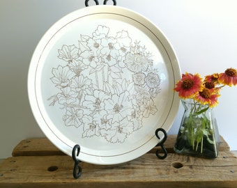 Mid Century New Zealand Platter Crown Lynn Forma Platter Mid Century Modern New Zealand Dinnerware Artisan Earthy Botanical Design