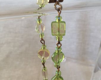 Green Glass Toggle Bracelet