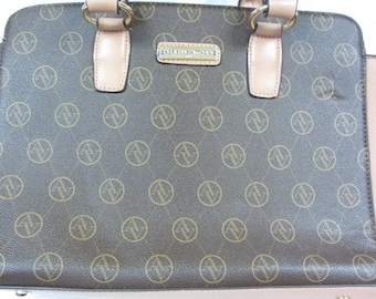 Adrienne Vittadini Brown/Tan Handbag Purse