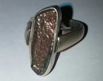 Long Bawa Stick Pearl Sterling Silver Ring