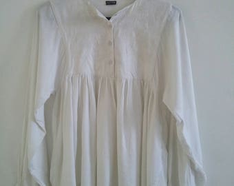 vintage deadstock embroidered blouse