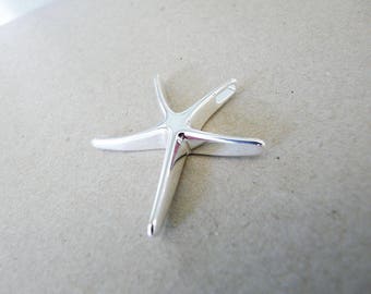 Star pendant 3.5 cm starfish, silver plated