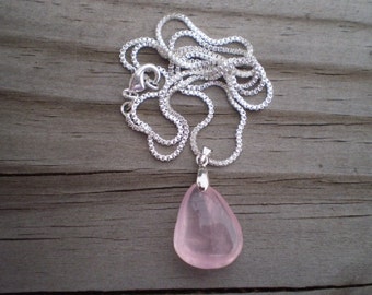 Pink Chalcedony Pendant Necklace