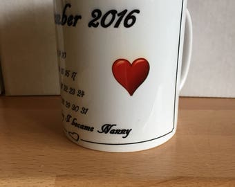 Personalised printed child birth mug for Grandparents, Parents, Uncles, Aunts