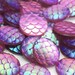 50pcs Pink Wholesale Scale Cabochon Disks - Dark Pink AB 12mm Fish Dragon Mermaid Scale Flat Back Glue On Jewelry Making Supply Findings
