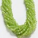 100 % Natural Peridot Rondelle Faceted Beads AAA Quality 3 MM Size 14 Inch Strand