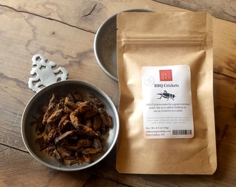 BBQ Crickets, Sustainable Snacks, Edible Insects