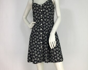 90s floral dress/1990s skater dress