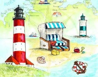 EDGE of sea 1 lunch size paper towel 483